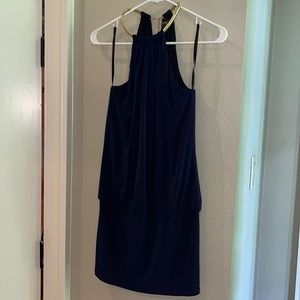 Laundry by Shelli Segal Drop Waist Dress with Gold Adjustable Collar, Size 0